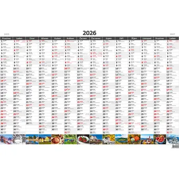 Kalendář Helma365 Plánovací roční mapa A1 obrázková 2026