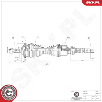 Poloosa kola Hnací hřídel - poloosa ESEN SKV 40SKV141