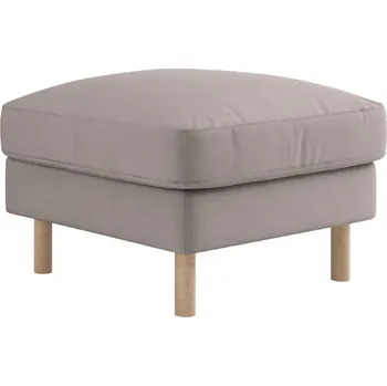 Taburet Micadoni Šedobéžová sametová podnožka Eden 64 x 64 cm