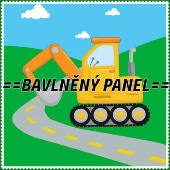 Panel bavlna - NA STAVBĚ-SS02 Velikost: 20x20cm