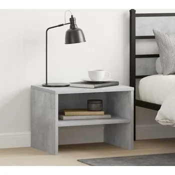 Noční stolek vidaXL Noční stolek 40 x 30 x 30 cm dřevotříska [800075] Barva: Betonová šedá