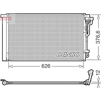 Ventilátor topení a klimatizace Kondenzátor klimatizace DENSO DCN41026