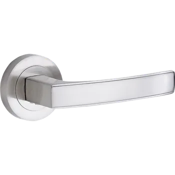 Dveřní kování Kuchinox Klika ARIA kulatá rozeta - satina - (komplet 2 ks)