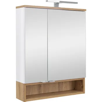 Koupelnový nábytek Zrcadlová skříňka závěsná s LED osvětlením Neveda W 60 ZS