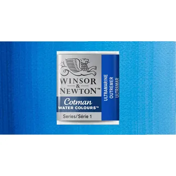Vodová barva Akvarelová barva Winsor & Newton Cotman, půlpánvička - Ultramarine
