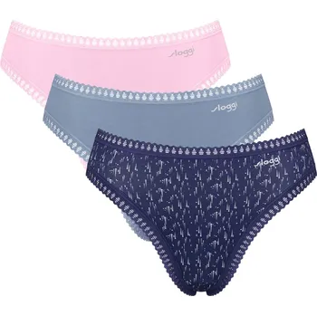 Kalhotky Dámské kalhotky SLOGGI GO CRUSH HIGH LEG 3PACK V002 - MULTIPLE COLOURS 4 XS 0