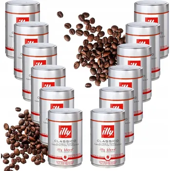 illy Classico Espresso zrnková v plechovce, 12x 250 g