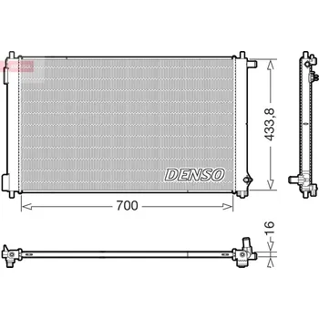 Chladič motoru Chladič vody pro motor DENSO DRM50154