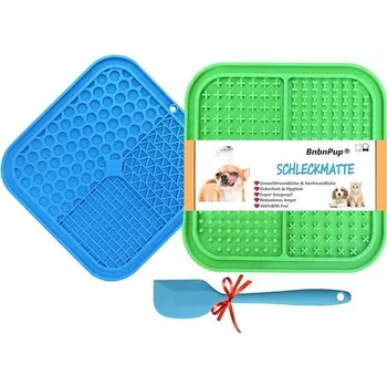 Miska pro psa BnbnPup Podložka na olizování psů, balení 2 kusů, Podložka na olizování psů pro malé/velké psy s 1