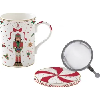 Easy Life Hrnek 350 ml s víkem a sítkem NUTCRACKER TWIST Easy Life