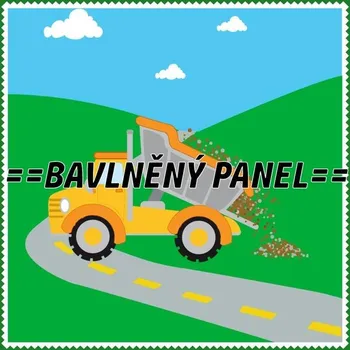 Panel bavlna - NA STAVBĚ-SS04 Velikost: 15x15cm