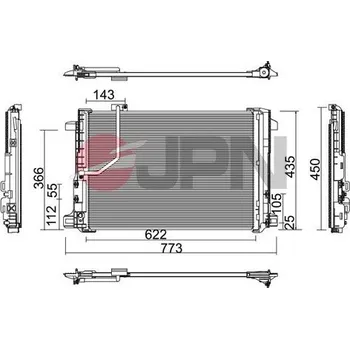 Výparník klimatizace Kondenzátor, klimatizace JPN 60C9106-JPN