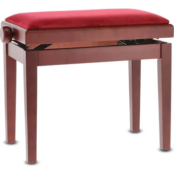 GEWA Piano stolička Deluxe Mahagon matBordeaux potah JB2 6