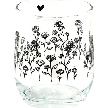 Sklenice Clayre & Eef - Sklenička na vodu FLORA AND FAUNA 6GL4080