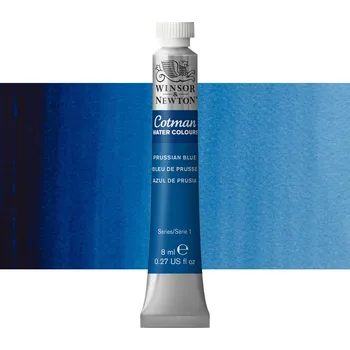 Vodová barva Akvarelová barva Winsor & Newton Cotman, 8 ml - Prussian Blue