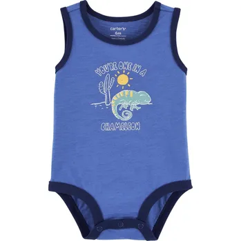 Kojenecký body CARTER'S Body bez rukávů Blue Chameleon kluk 18m