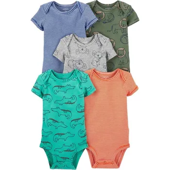 Kojenecký body CARTER'S Body krátký rukáv Safari chlapec LBB 5ks NB/ vel. 56