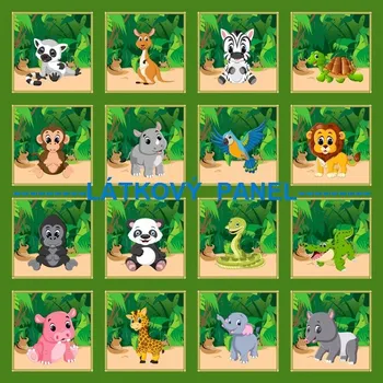 Panel bavlna - sada motivů-194-19 DŽUNGLE Velikost: 25x25cm