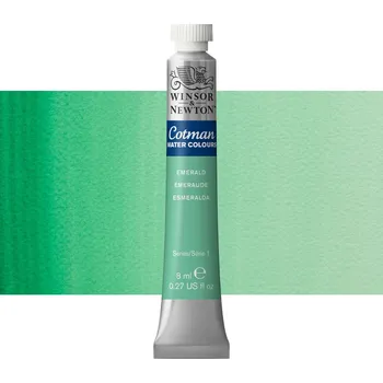Vodová barva Akvarelová barva Winsor & Newton Cotman, 8 ml - Emerald