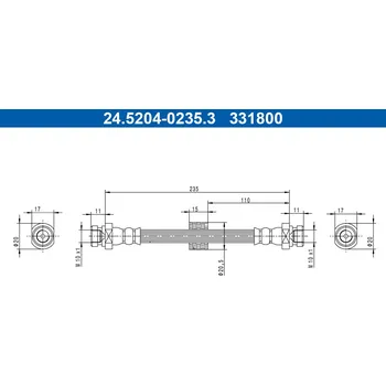 Brzdová hadice Brzdová hadice ATE 24.5204-0235.3