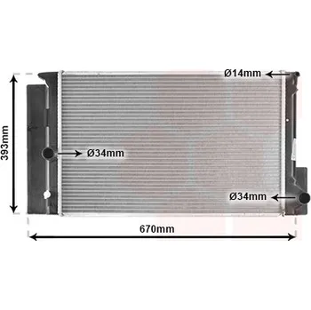 Chladič motoru Chladič, chlazení motoru VAN WEZEL 53002397