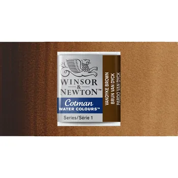 Vodová barva Akvarelová barva Winsor & Newton Cotman, půlpánvička - Vandyke Brown