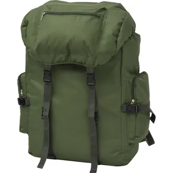 turistický batoh vidaXL Batoh v army stylu 65 l [91099] Barva: Zelená