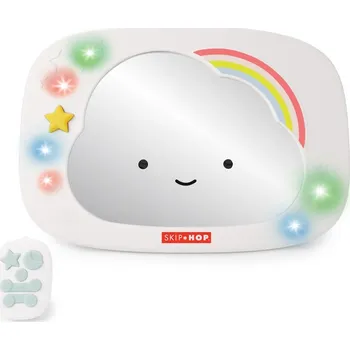 SKIP HOP Zrcadlo zpětné do auta se světly a zvuky Silver Lining Cloud