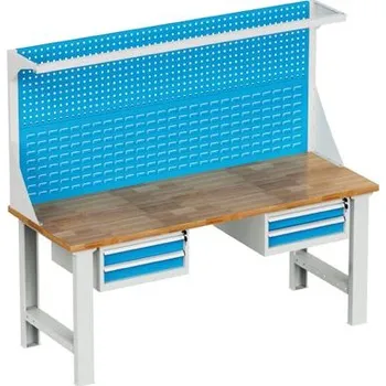 Dílenský stůl Enprag Dílenský montovaný pracovní stůl s nástavbou EN_1522_FP