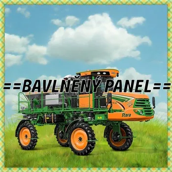 Panel bavlna - ZEMĚDĚLSKÉ STROJE-ZS04 Velikost: 20x20cm