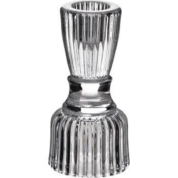 Svícen Skleněný svícen PATRICIA 5,1x10,2 cm čirý