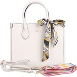 Bílá středně velká elegantní kabelka do ruky FLORA&CO H6935