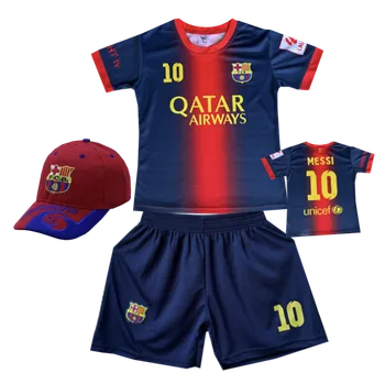 Numberoplus Premium dětský fotbalový dres + fotbalová kšiltovka Barcelona FC - Lionel Messi 10 11 roků (vel.140)