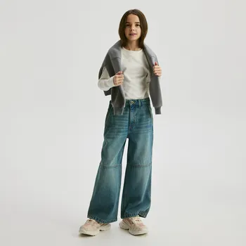 Reserved - Široké džíny s opráním - modrá - 724CV-50J - 724CV-50J-122-2