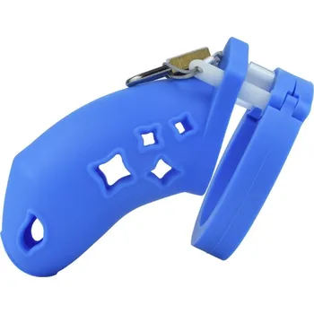Master’s Mark Silicone Chastity Cage Barva: Modrá