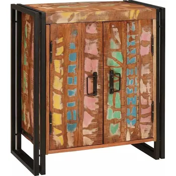 Noční stolek vidaXL Noční skříňka Vícebarevný masivní recyklované dřevo [4102777]