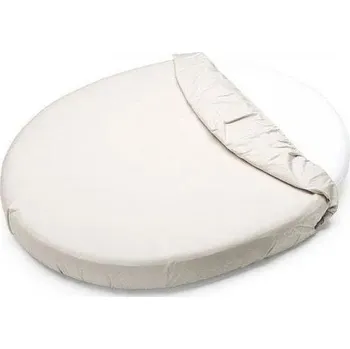 Prostěradlo PETITE&MARS Napínací prostěradlo nepromokavé do oválné postýlky Soft Dream Oval 84 x 50 White