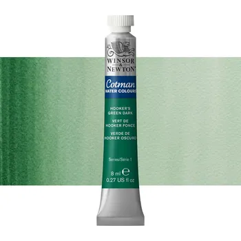 Vodová barva Akvarelová barva Winsor & Newton Cotman, 8 ml - Hookers Green Dark