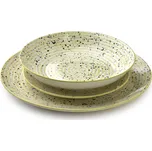 Porcelánová sada 18 ks talířů STRIPES BEIGE béžová