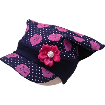 Kojenecké oblečení ROCKINO Dívčí šátek tmavě modrý, fialový květ Varianta: 46cm