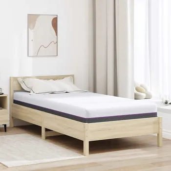 Matrace vidaXL Matrace Bílá a šedá 90 x 190 cm Žakárová tkanina [4106325]