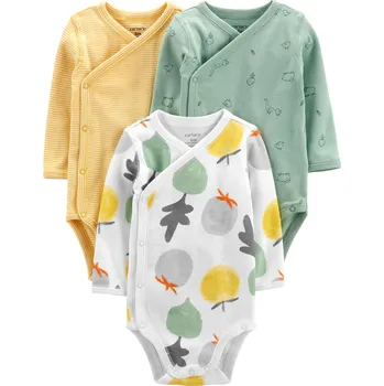 Kojenecký body CARTER'S Body dlouhý rukáv Veggies neutrál LBB 3 ks PRO, vel. 46