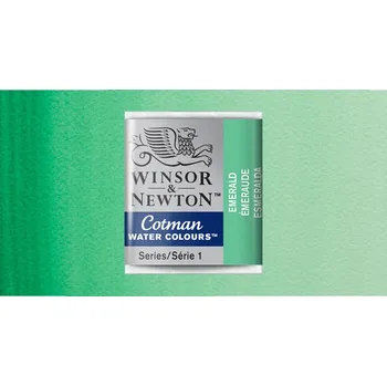 Vodová barva Akvarelová barva Winsor & Newton Cotman, půlpánvička - Emerald