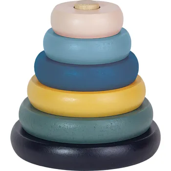 Dřevěná hračka PETITE&MARS Hračka dřevěná skládací Orbit Wood of Mars 36m+ Cosmic Blue