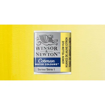 Vodová barva Akvarelová barva Winsor & Newton Cotman, půlpánvička - Lemon Yellow Hue