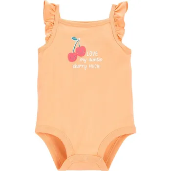 Kojenecký body CARTER'S Body na ramínka Orange Cherry holka 9m