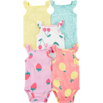 Kojenecký body CARTER'S Body na ramínka Dots Fruit holka 5ks NB/vel. 56