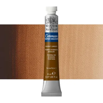 Vodová barva Akvarelová barva Winsor & Newton Cotman, 8 ml - Burnt Umber