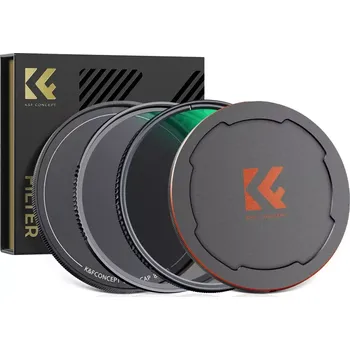 K&F 55mm 2 in 1 Filter Kit MCUV+CPL Filter Kit with Metal Caps
