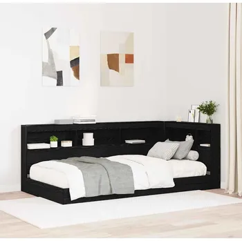 vidaXL Úložné čelo postele s policí Černý dub 75 cm kompozitní dřevo [3335526]